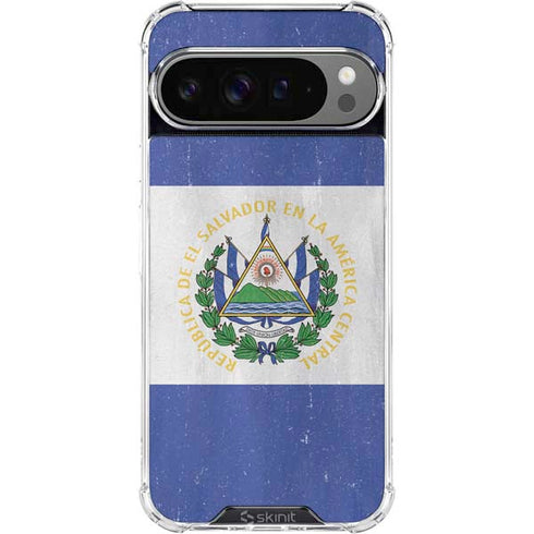 El Salvador Flag Distressed Google Pixel 10 Pro Clear Case